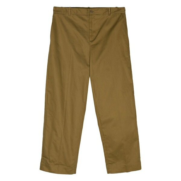 住みか 稲荷 メンズ 心地好いズボン下 ボトムス Mid-rise straight-leg chinos   Green