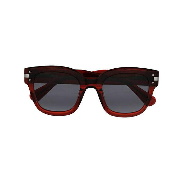 アミリ メンズ サングラス・アイウェア アクセサリー Logo-plaque translucent sunglasses Red|asty
