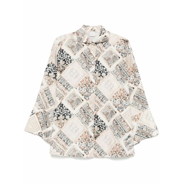 イレブンティ レディース プルオーバー トップス Linen shirt Neutrals