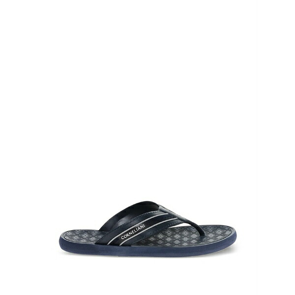 コルネリアーニ メンズ サンダル シューズ Logo-print flip-flops Blue