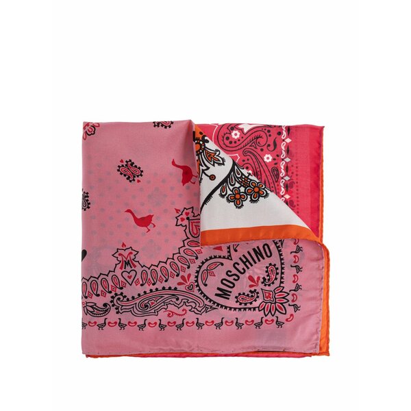 モスキーノ メンズ えり巻き・袈裟・えり巻き 付属物 Paisley polka-dot scarf Pink