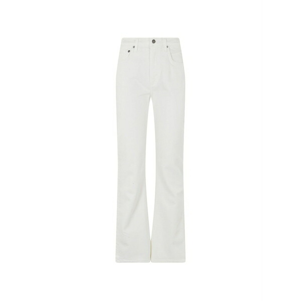 シチズンズ オブ 人間らしさ レディース ジーンズズボン下 ボトムス Logo-patch jeans White
