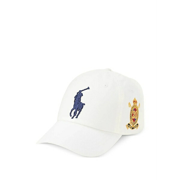 ラルフローレン メンズ 鳥打ち帽 付属物 Big pony 20th anniversary cap White