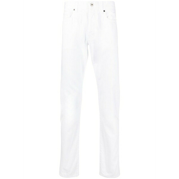 フォーティーンブロス メンズ ジーンズズボン下 ボトムス Logo-patch straight-leg jeans White