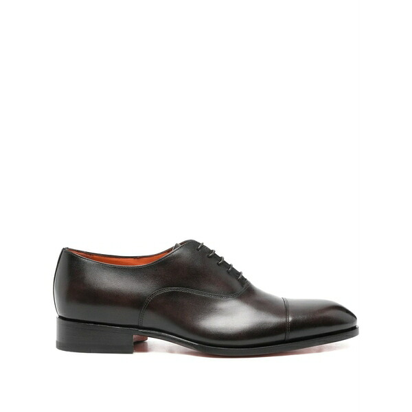 サントーニ メンズ 御召しものシューズ シューズ Leather oxford shoes Brown