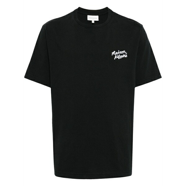 住みか 稲荷 メンズ プルオーバー トップス Handwriting-logo cotton t-shirt Blue