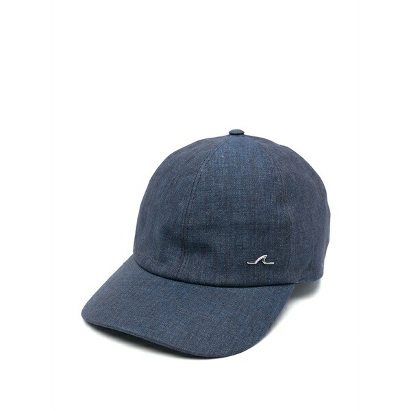 ポールアンドシャーク メンズ 帽子 アクセサリー Linen baseball cap Blue|asty