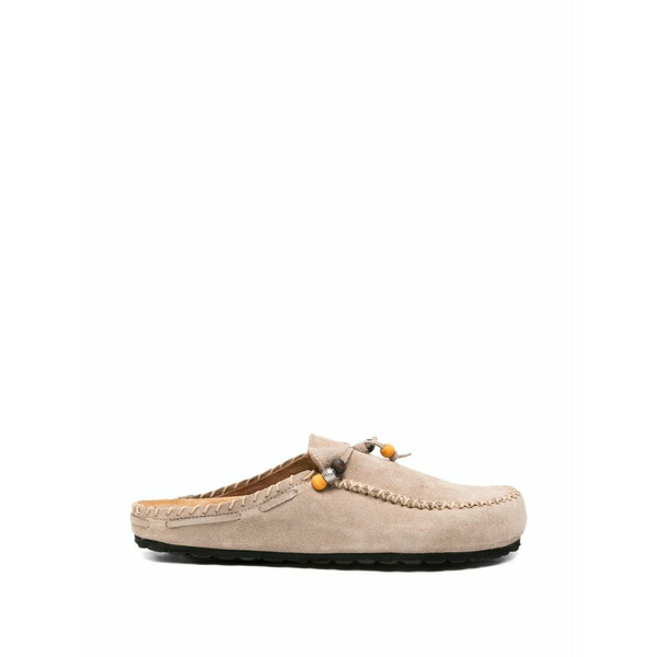 ラゴア メンズ サンダル シューズ New negril bead-embellished whipstitch-trim slides Neutrals