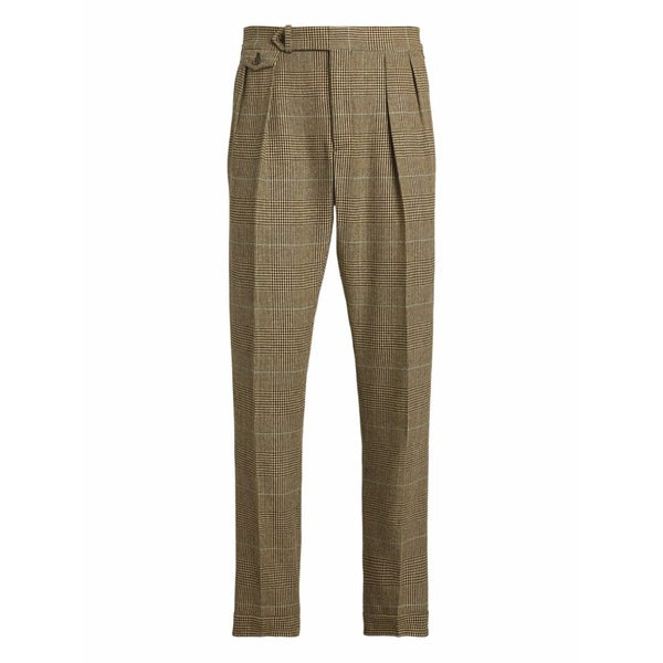 ラルフローレン メンズ 心地好いズボン下 ボトムス Pleated check trousers Brown