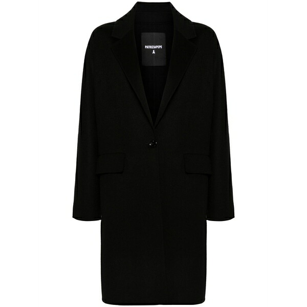 パトリツィア ペペ レディース 厚地の外套 アウター Felted coat Black