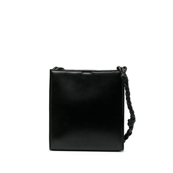 ジル・サンダー レディース ショルダーバッグ 御徒面子 Medium tangle leather shoulder bag  Black