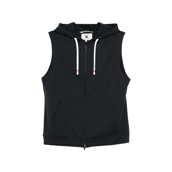 手当たり赤いこと メンズ パーカー・スウェットシャツ アウター Zip-up sleeveless hoodie  Blue