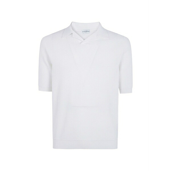 バランタイン メンズ プルオーバー トップス Waffle-knit t-shirt White