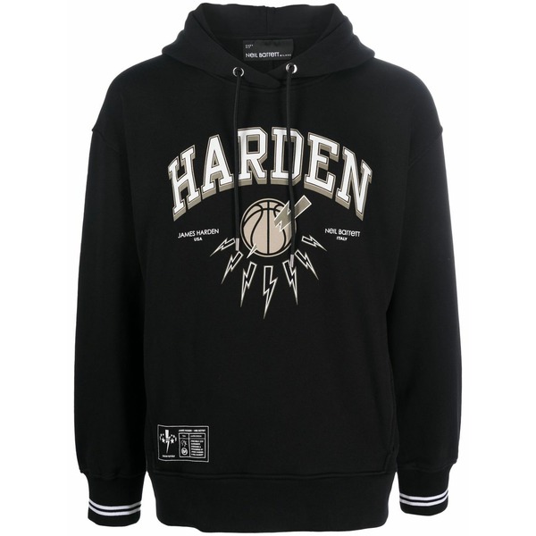ニールバレット メンズ パーカー・スウェットシャツ アウター X james harden logo-print hoodie Black