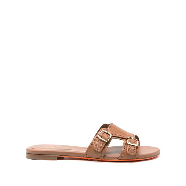 サントーニ レディース サンダル シューズ Leather sandals Brown