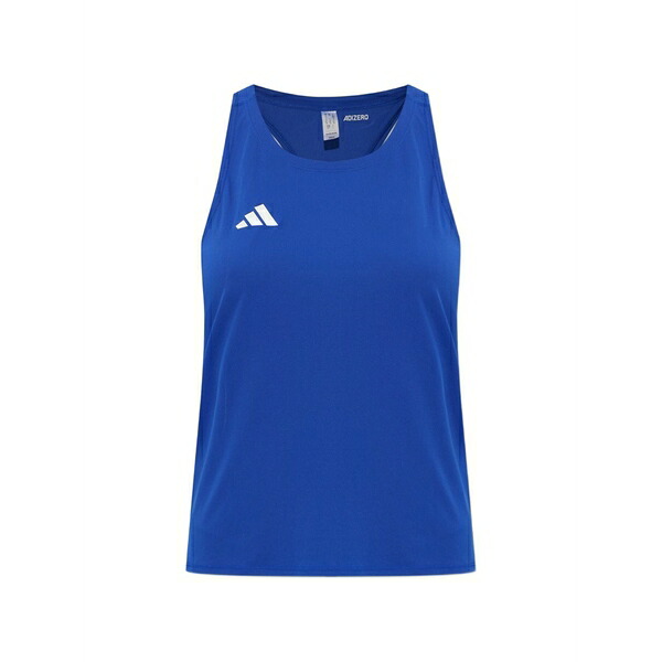 アディダス レディース カットソー トップス Adizero logo-print tank top Blue