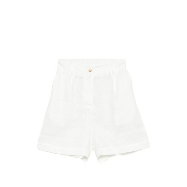 エムシーツーセイントバース レディース 心地よいズボン下 ボトムス Maggy logo-embroidered shorts White