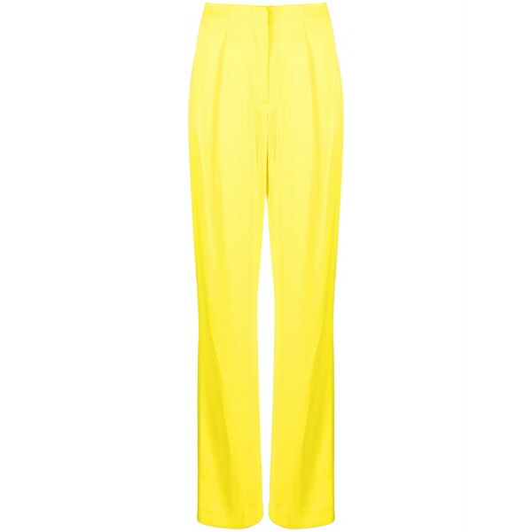 エムエスジイエム レディース 心地よいズボン下 ボトムス Full-length straight-leg trousers Yellow