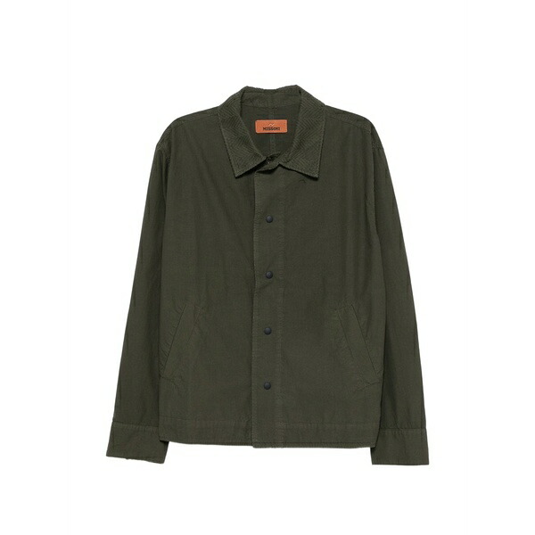 ミッソーニ メンズ ジャケット＆ブルゾン アウター Chevron-collar overshirt Green｜asty 137,400円