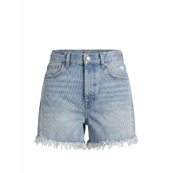 カルバンクライン レディース 心地好いズボン下 ボトムス Frayed-hem denim shorts Blue