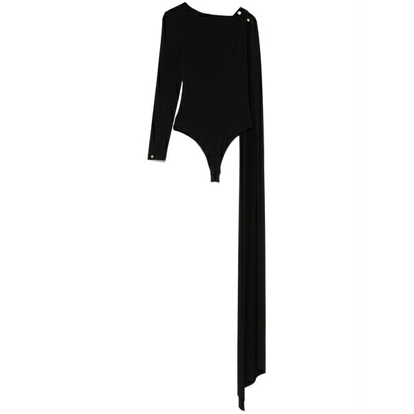 ニッサ レディース ティーシャツ トップス Pearl-detail bodysuit Black