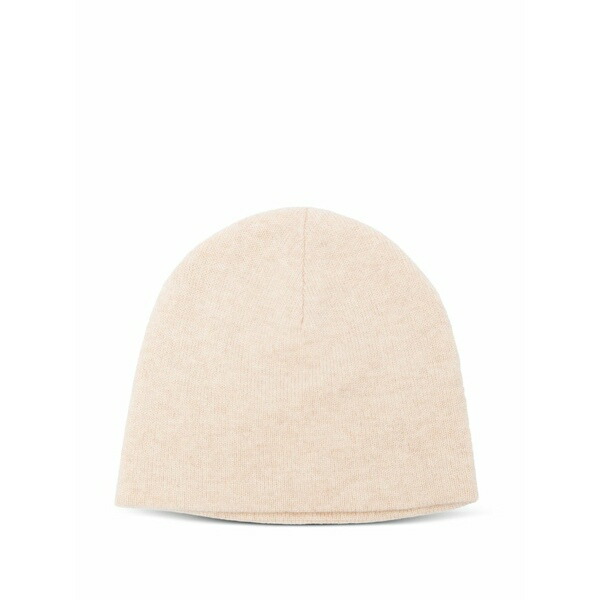 アスペジ メンズ かぶり笠 佩び物 Virgin wool blend beanie hat Neutrals