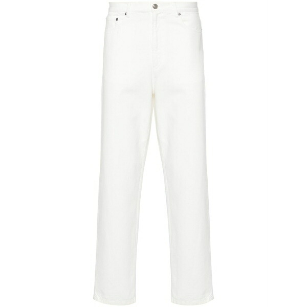 アーペーセー メンズ ジーンズズボン下 ボトムス Martin high-rise straight-leg jeans White