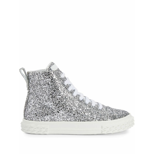 ジュゼッペザノッティ レディース スニーカー シューズ Eco-blabber high-top glitter sneakers Silver