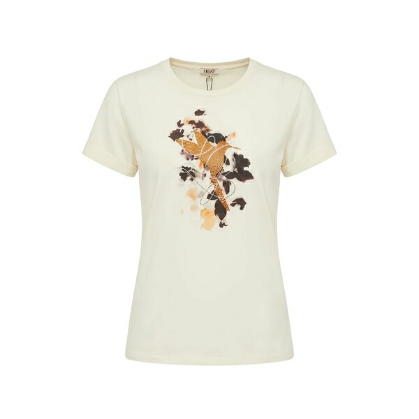 リュージョー レディース プルオーバー トップス Floral print t-shirt Neutrals