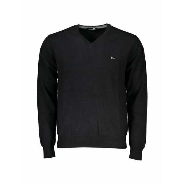 ハーモント \u0026 知恵袋 メンズ 編み物\u0026スウェーター アウター Embroidered v-neck sweater Black