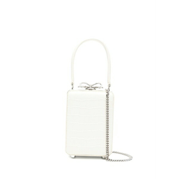 セルフ・ポートレイト レディース ハンドバック 御徒面子 Micro crocodille-effect leather tote bag Neutrals