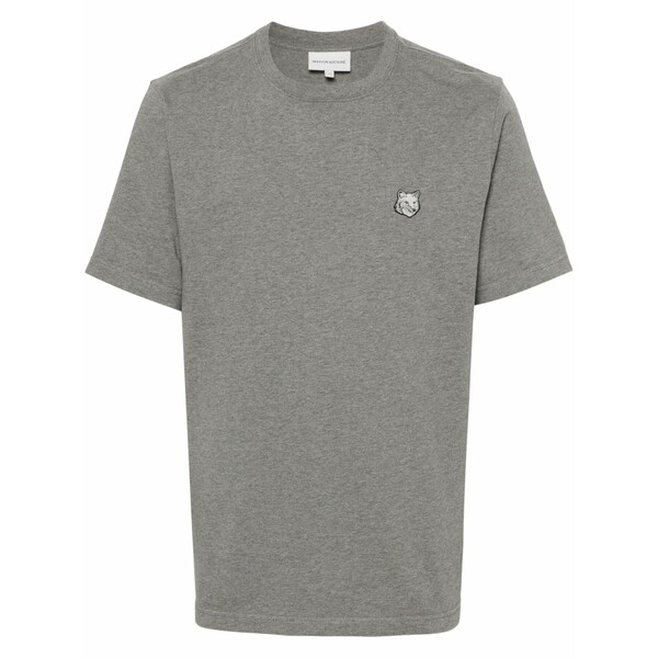棲み家 狐狸 メンズ プルオーバー トップス Chillax fox cotton t-shirt Grey