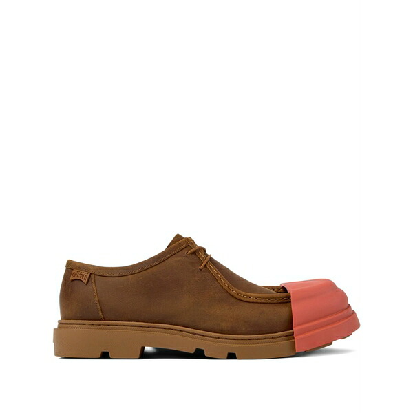 カンペール メンズ ドレスシューズ シューズ Lace-up leather toe-cap shoes Brown｜asty