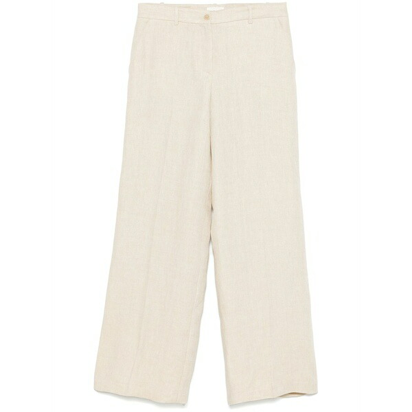 パロッシュ レディース 心地よいズボン下 ボトムス Linen trousers Neutrals