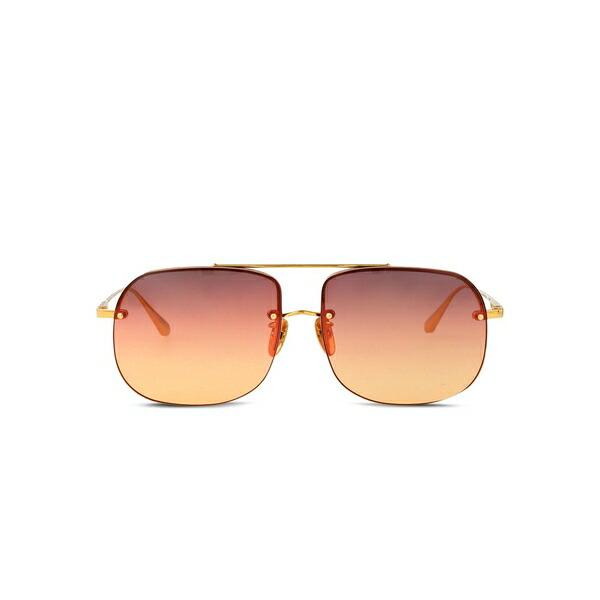 リンダ ファロー メンズ サングラス・アイウェア 付属物 Seren titanium sunglasses Gold