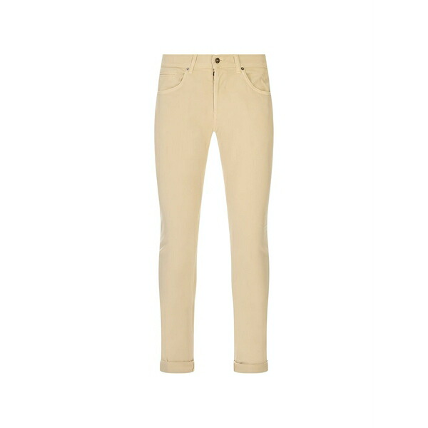 ドンダップ メンズ ジーンズズボン下 ボトムス Logo-plaque trousers Neutrals