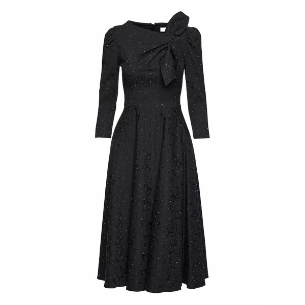 ニッサ レディース 衣裳 トップス Embellished brocade MIDI dress Black
