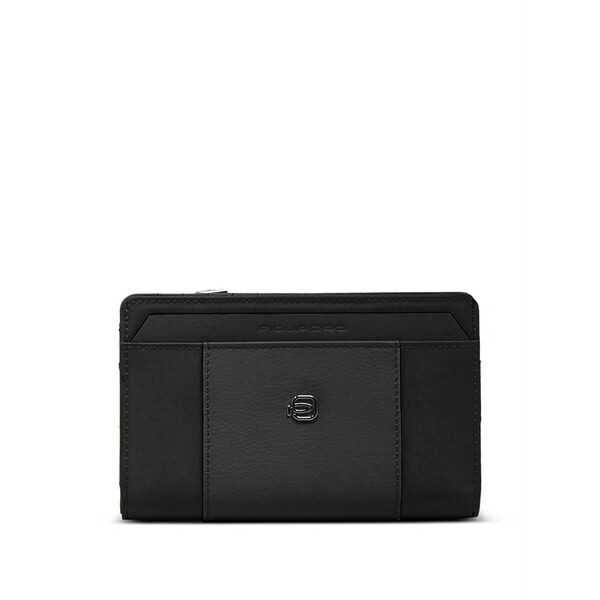 ピークアドロ  レディース 紙入れ 付属品 Logo-plaque bifold wallet Black