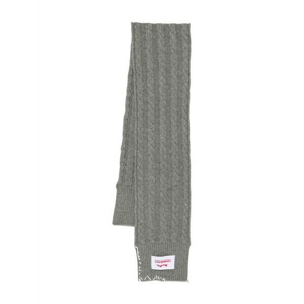 プリンスチャールズ島・ジェフリー メンズ 消音装置・袈裟・えり巻き 佩び物 Cable-knit scarf Grey