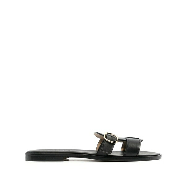 ドンカルズ レディース サンダル シューズ Fibbia buckle-detail leather sandals Black