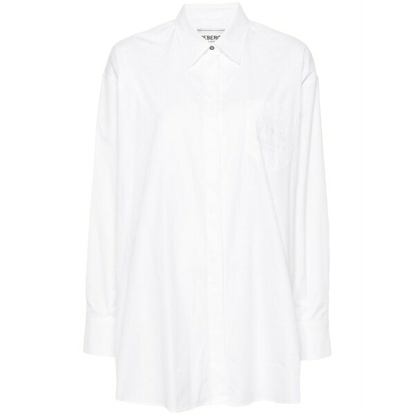 アイスバーグレタス レディース ティーシャツ トップス Cotton poplin shirt White