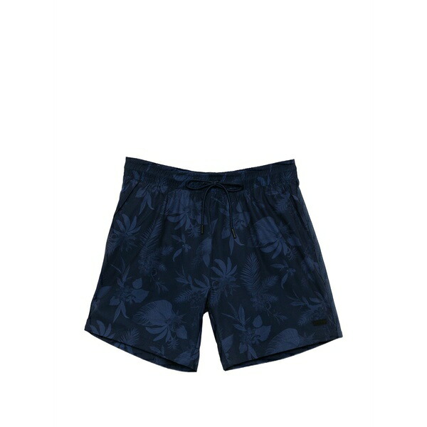 雇い主 メンズ 心地好いズボン下 ボトムス Floral swim shorts Blue