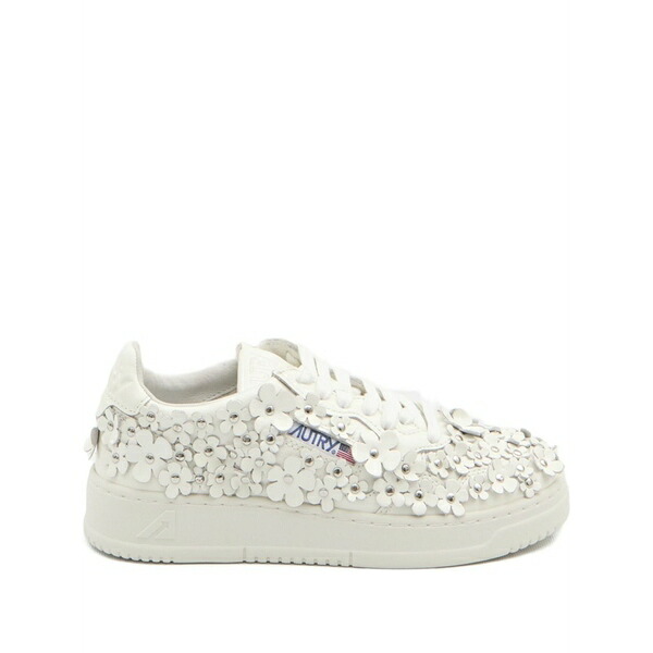 オートリー レディース スニーカー シューズ Medalist  blooming floral-embellished sneakers White