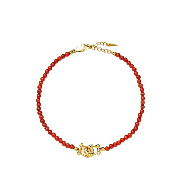 ミッソマ メンズ ブレスレット・バングル・アンクレット 佩び物 Beaded knotted-link bracelet Gold