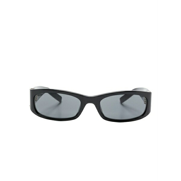 サンローラン アイウェア メンズ サングラス・アイウェア 付属物 Logo-plaque rectangle sunglasses Black