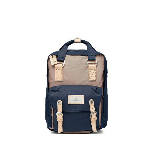 ドーナッツ レディース うしろ側容器に並べる・背嚢 御徒面子 Macaroon leather-trim buckled backpack Blue