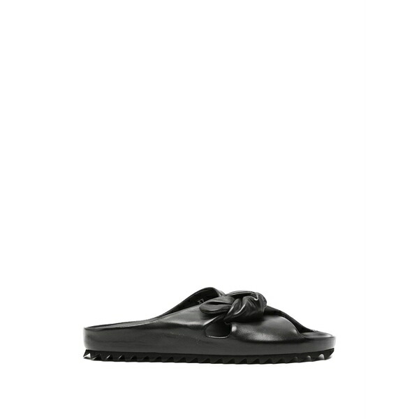 オフィチーネ 創作的 レディース サンダル シューズ Pelagie knotted leather mules Black