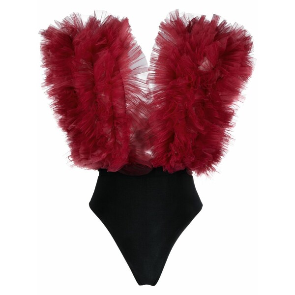 アルケミー レディース プルオーバー トップス X lia aram ruffled sleeveless bodysuit Red
