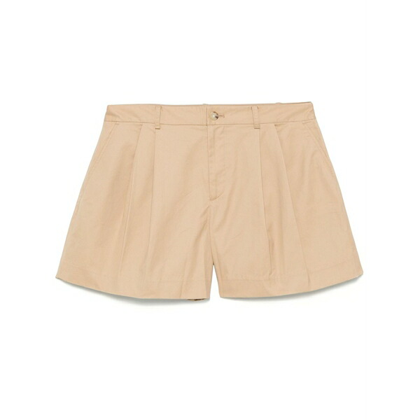 ラルフローレン レディース 心地好いズボン下 ボトムス Pleat-detail shorts Brown