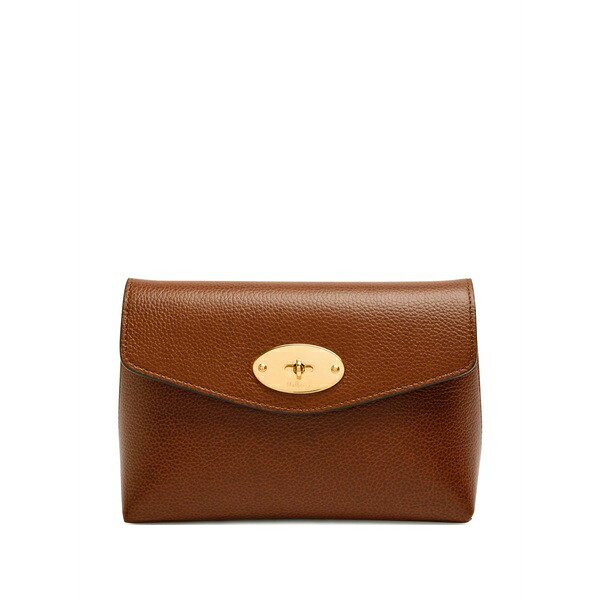 マル木ノ実 レディース 金入れ 付属物 Darley textured turn-lock pouch Brown